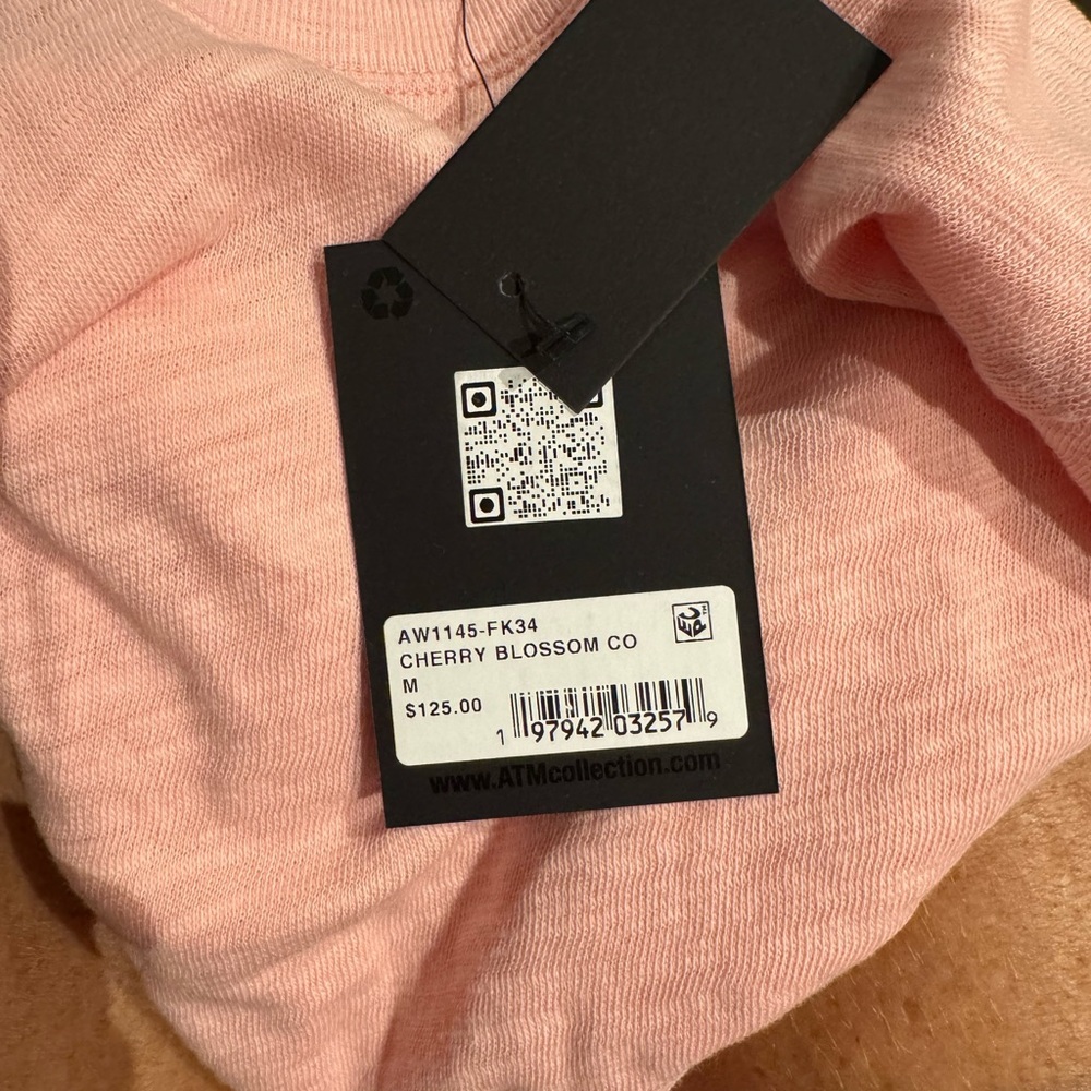 ATM Schoolboy Tee-Shirt in Cherry Blossom. - Picture 4 of 4